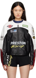 Heron Preston Black Moto Leather Jacket