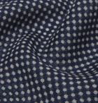 Anderson & Sheppard - Polka-Dot Wool and Silk-Blend Pocket Square - Blue