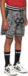 AMIRI Kids Black Bandana Shorts