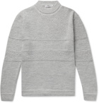 Inis Meáin - Mélange Textured Baby Alpaca Sweater - Gray