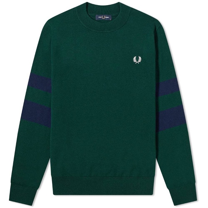 Photo: Fred Perry Authentic Tipped Sleeve Crew Knit