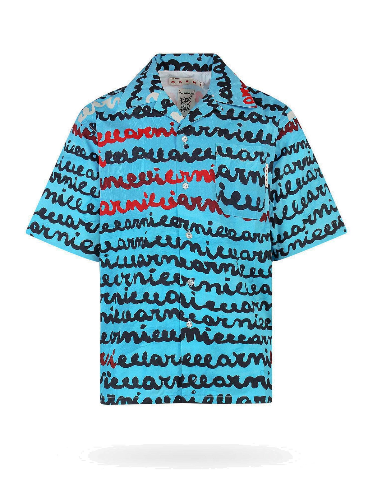 Marni Shirt Blue Mens Marni