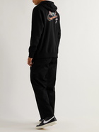 Nike - Logo-Print Cotton-Blend Jersey Hoodie - Black