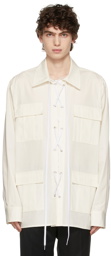 Botter White Poplin Lace-Up Shirt