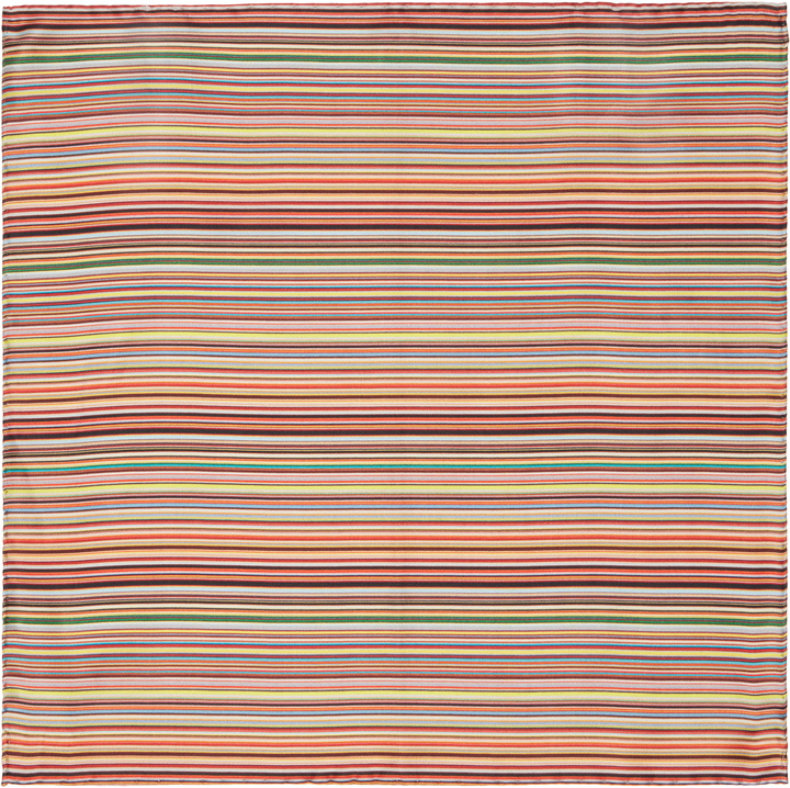 Photo: Paul Smith Multicolor Signature Stripe Silk Pocket Square