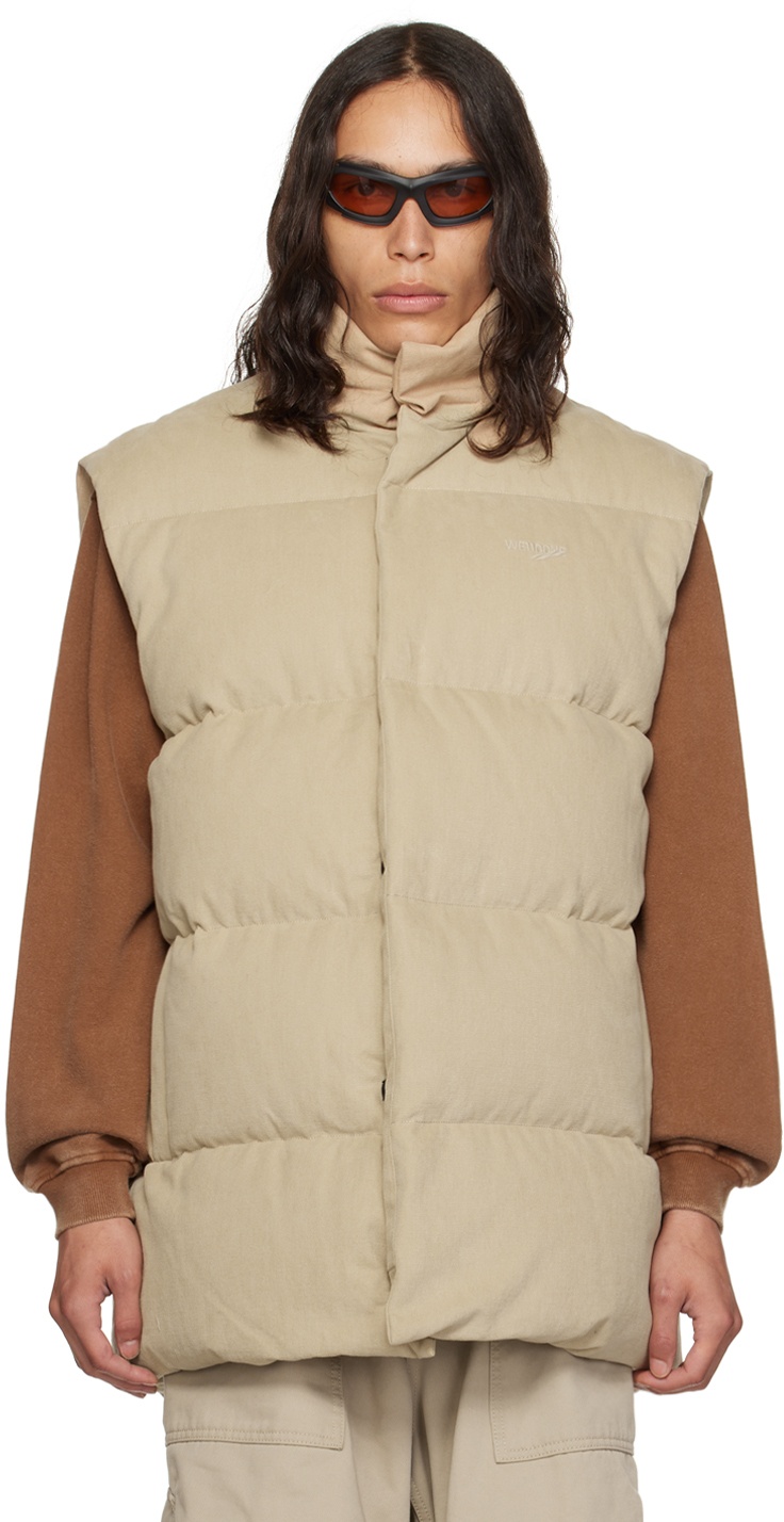 We11done Beige Quilted Down Vest We11done