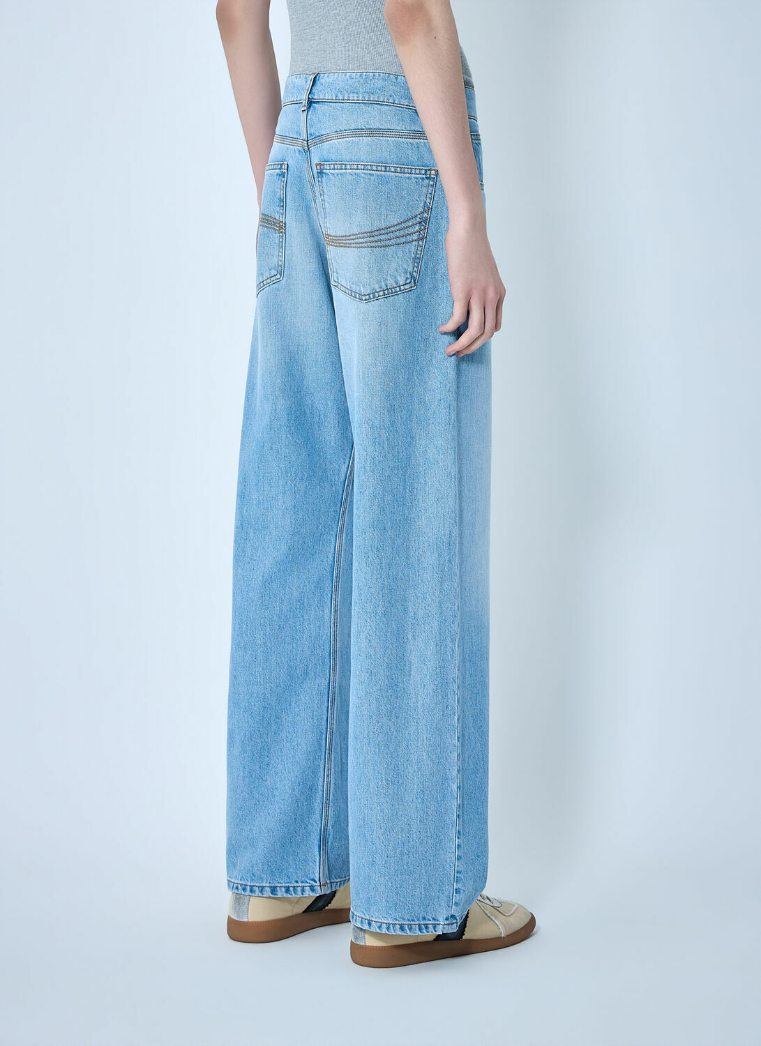 ERL Flared Wide-Leg Jeans