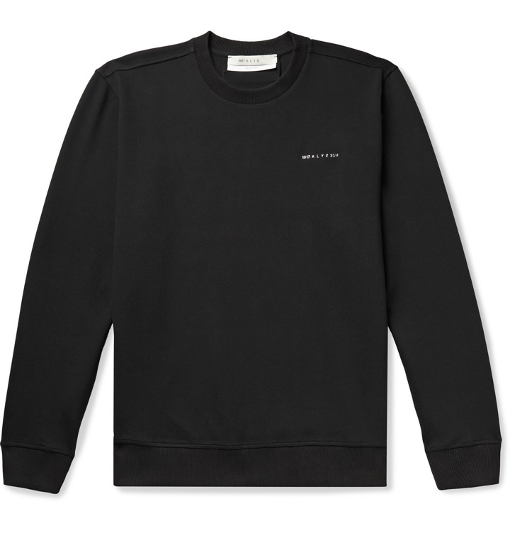 Photo: 1017 ALYX 9SM - Logo-Appliquéd Jersey Sweatshirt - Black