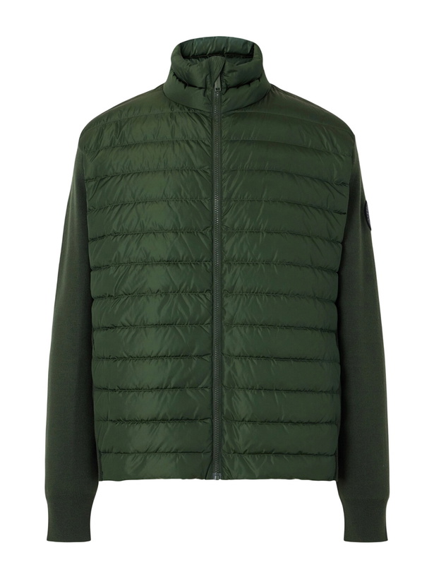 Photo: Canada Goose - HyBridge® Flavio Wool and Quilted Shell Down Jacket - Green