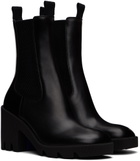 Burberry Black Leather Stride Chelsea Boots