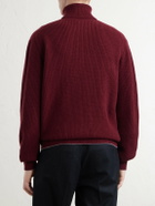 Canali - Wool and Cashmere-Blend Rollneck Sweater - Burgundy