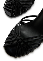 Alohas Jessa 90 Patent Leather Sandals Black