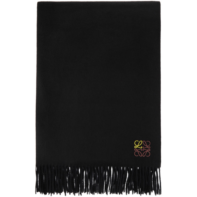 Photo: Loewe Black Cashmere Anagram Scarf