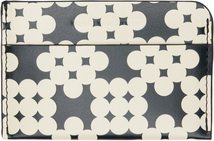 Photo: Dries Van Noten Black & Off-White Calfskin Card Holder
