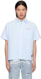 ICECREAM White & Blue Diner Striped Shirt