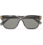 DUNHILL - Square-Frame Acetate and Gold-Tone Sunglasses - Gray