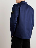 Stone Island - Logo-Appliquéd Gabardine Overshirt - Blue