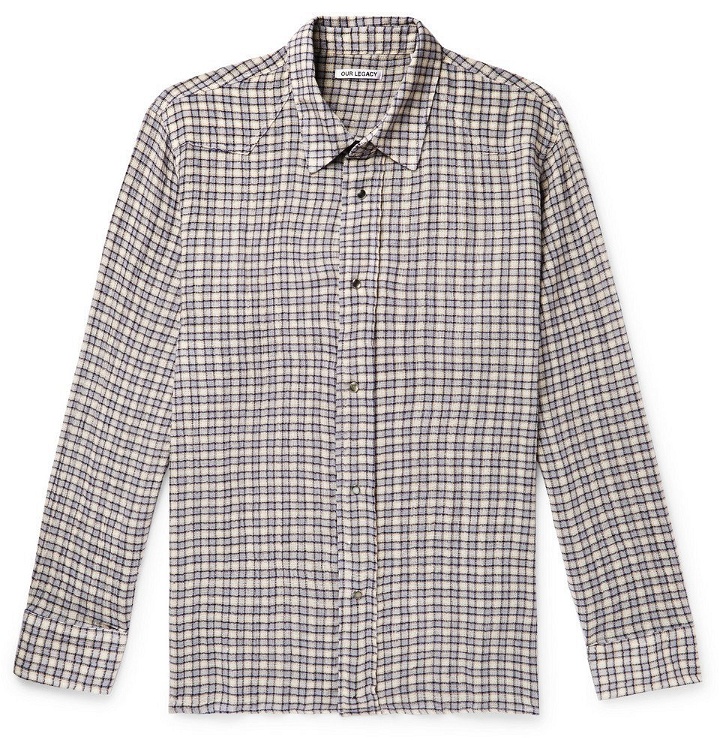 Photo: Our Legacy - Fine Frontier Oversized Checked Cotton Shirt - Blue