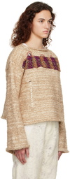 VITELLI Beige Cosmic Rainbow Sweater