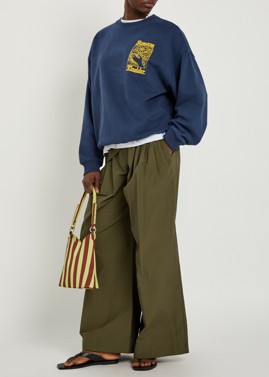 Damson Madder Daily Rituals Printed Cotton Sweatshirt Navy