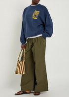 Damson Madder Daily Rituals Printed Cotton Sweatshirt Navy