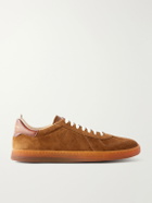 Officine Creative - Militia 002 Leather-Trimmed Suede Sneakers - Brown