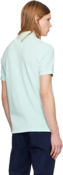 TOM FORD Blue Towelling Short Sleeve Polo