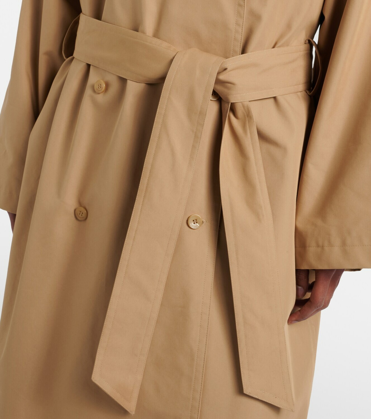 The Frankie Shop Riva oversized cotton trench coat
