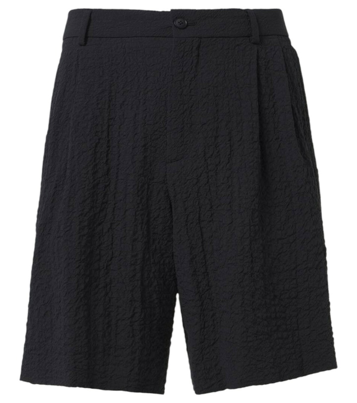 Photo: Giorgio Armani Wool seersucker shorts