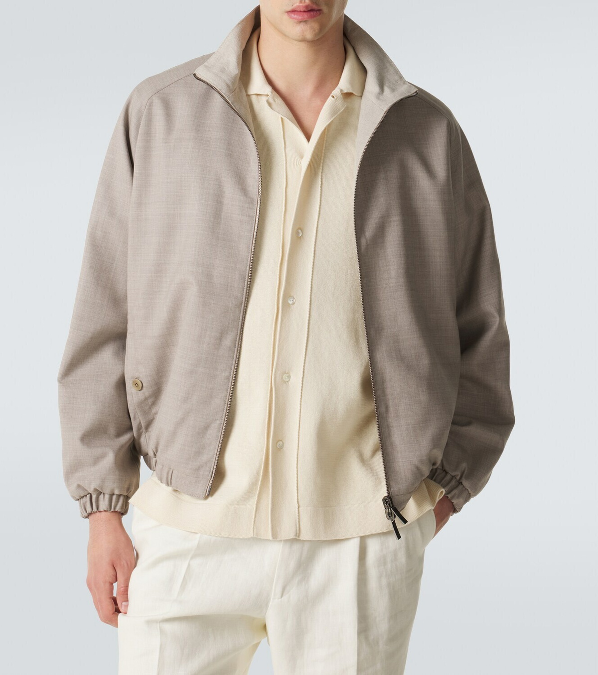 Stòffa Reversible wool bomber jacket