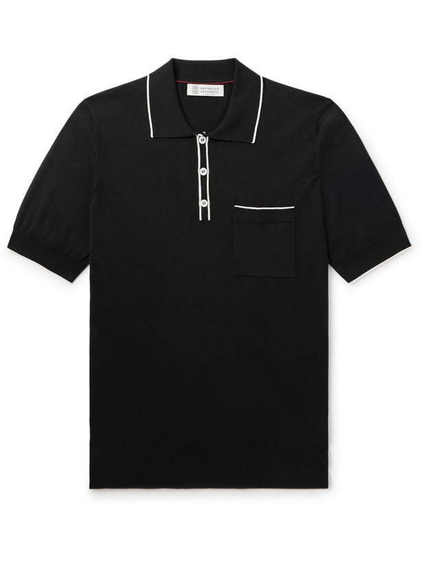 Photo: Brunello Cucinelli - Cotton Polo Shirt - Black