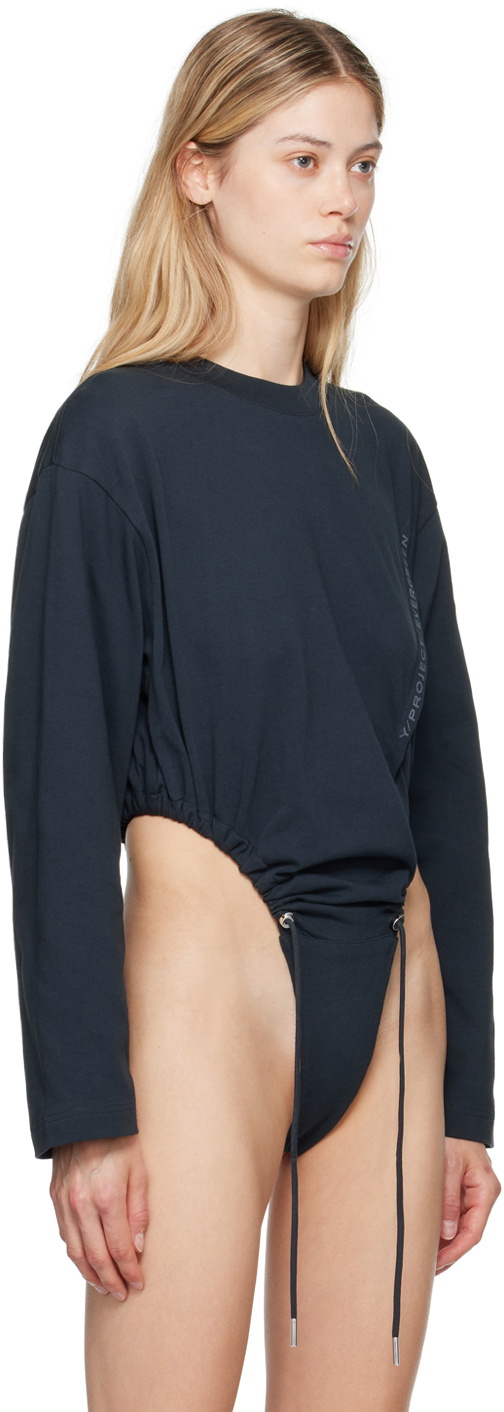 Y/Project Black Pinched Logo Bodysuit