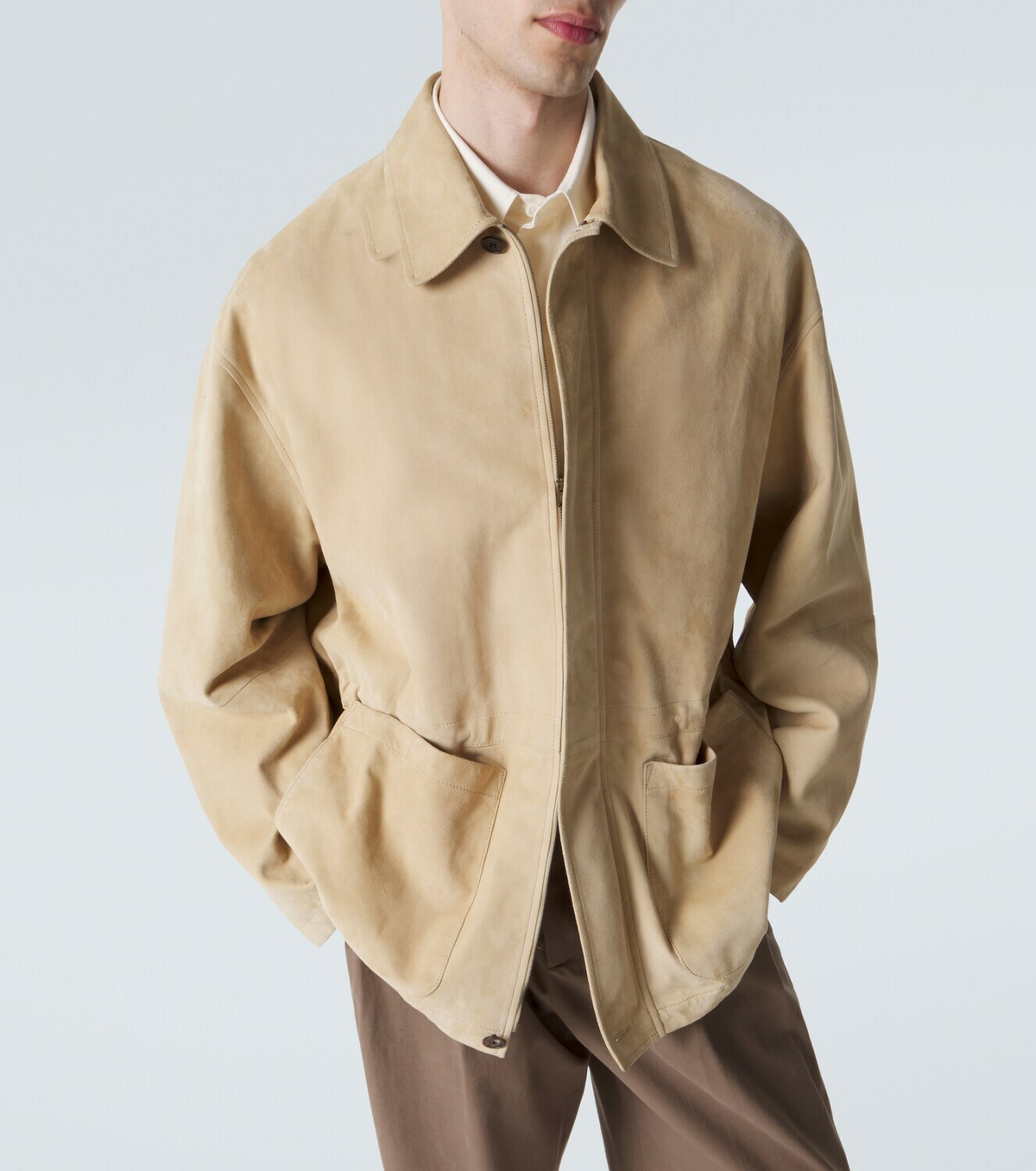 The Row Vilmo suede jacket