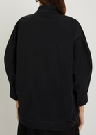 Lemaire Scarf-effect Cotton Blouse Black