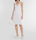Miu Miu Logo cotton jersey midi dress