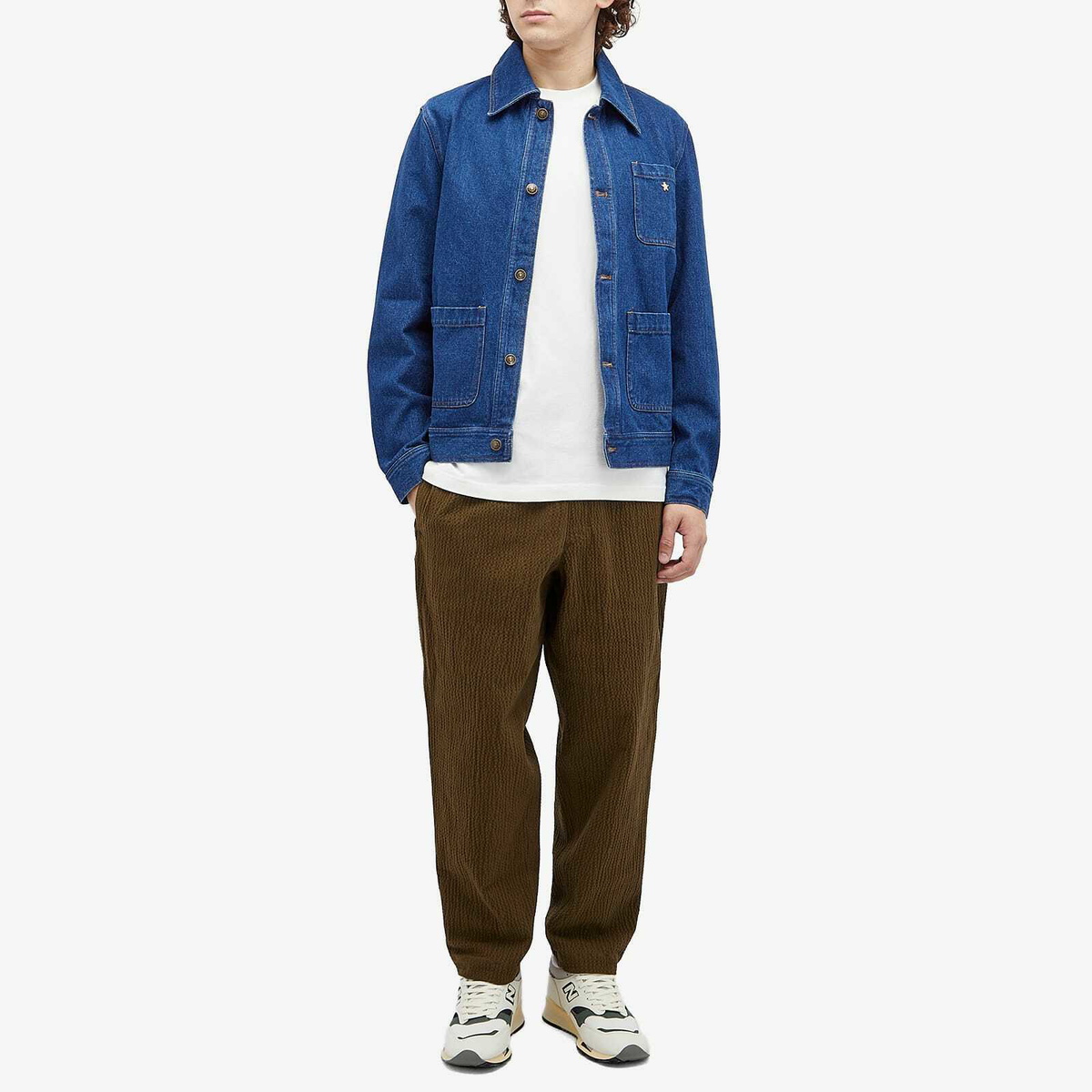 Bram's Fruit Men's Denim Chore Jacket in Indigo