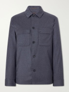 Slowear - Stretch-Wool Flannel Overshirt - Blue