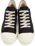 Rick Owens Drkshdw Black Doeskin Low Sneakers