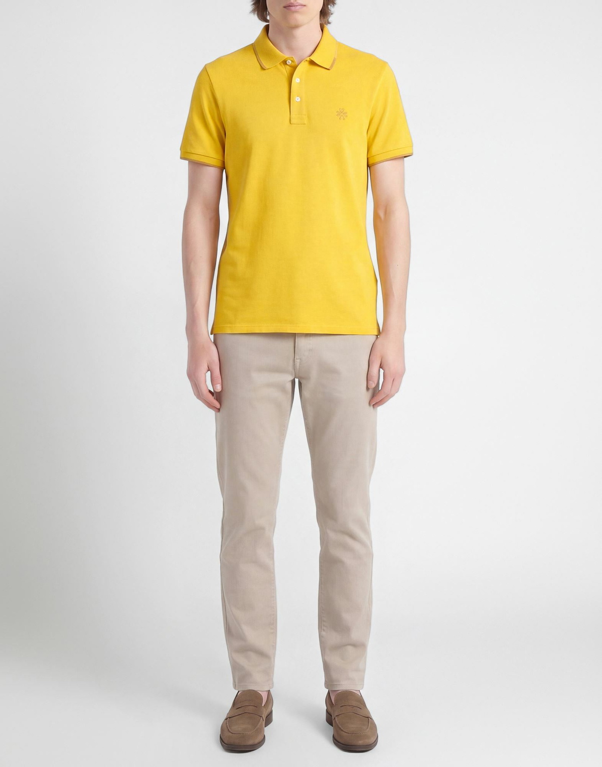 Jacob Cohёn Mens Polo shirt in Yellow