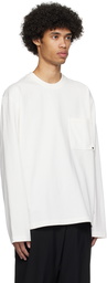 Solid Homme White Pocket Long Sleeve T-Shirt