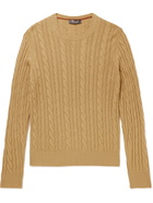 Loro Piana - Cable-Knit Baby Cashmere Sweater - Brown