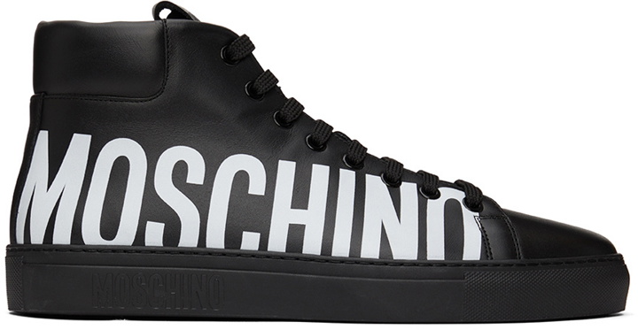 Photo: Moschino Black Logo High Sneakers