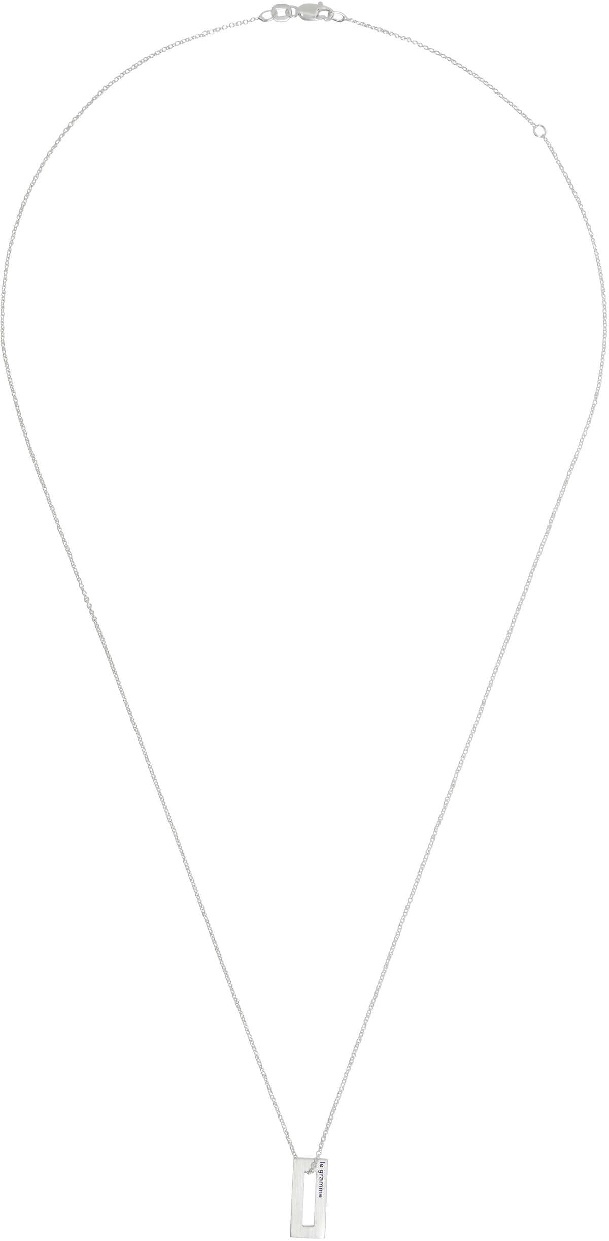 Le Gramme Silver Rectangle 'Le 1.5g' Necklace