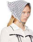 Anna Sui Black & White Ruffle Headscarf