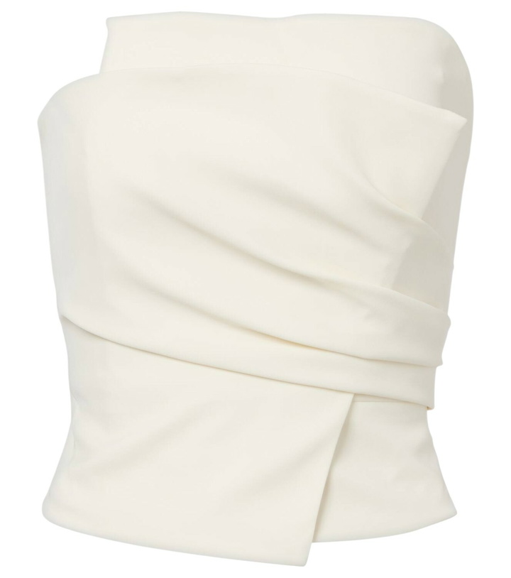 Photo: The Sei Strapless crêpe top