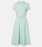 Oscar de la Renta Belted wool-blend midi dress