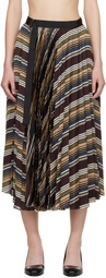 sacai Multicolor Horizontal Stripe Midi Skirt