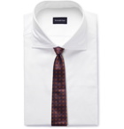 Ermenegildo Zegna - White Slim-Fit Cutaway-Collar Cotton-Piqué Shirt - White