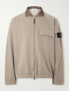 Stone Island - Garment-Dyed Wool Nylon Flannel-TC Overshirt - Brown
