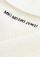 Mki Miyuki Zoku Open-knit Cotton Polo Shirt Off White
